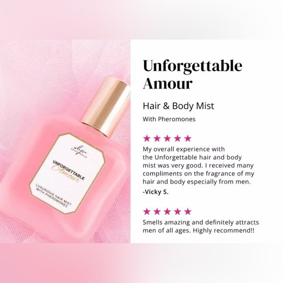 Booty Parlor - Unforgettable Amour Luxurious Hair Mist W/ Pheromones - RARE NIB - Picture 8 of 13